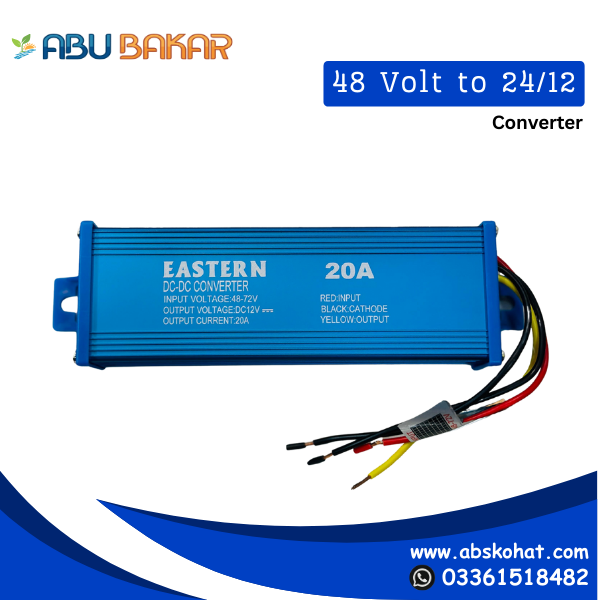 48 Volt to 24/12V DC Converter (20A – Eastern Brand)