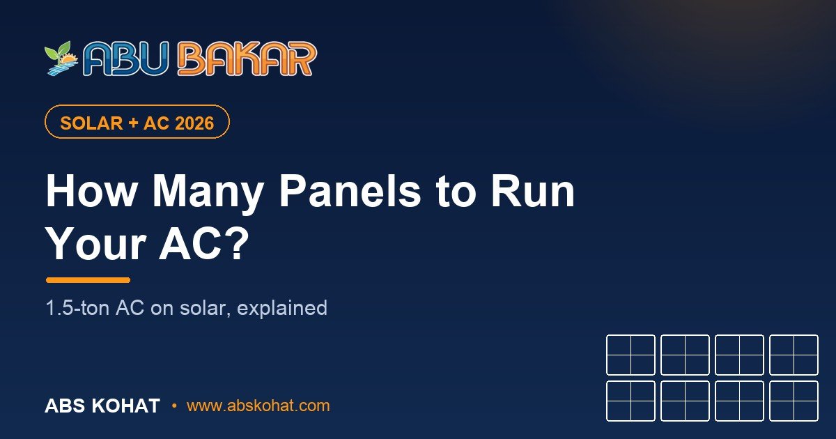 How Many Solar Panels Do You Need to Run an AC in Pakistan? (2026 Guide)