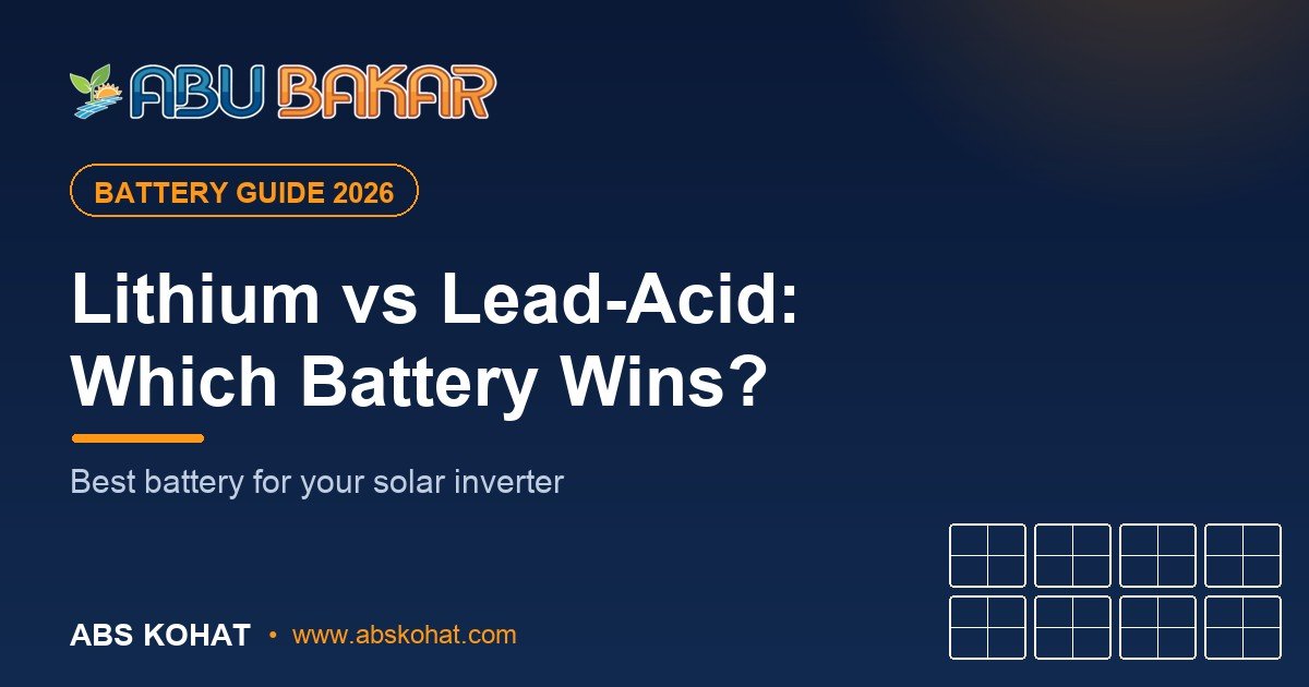 Lithium vs Lead-Acid: Best Battery for Your Solar Inverter in Pakistan (2026)