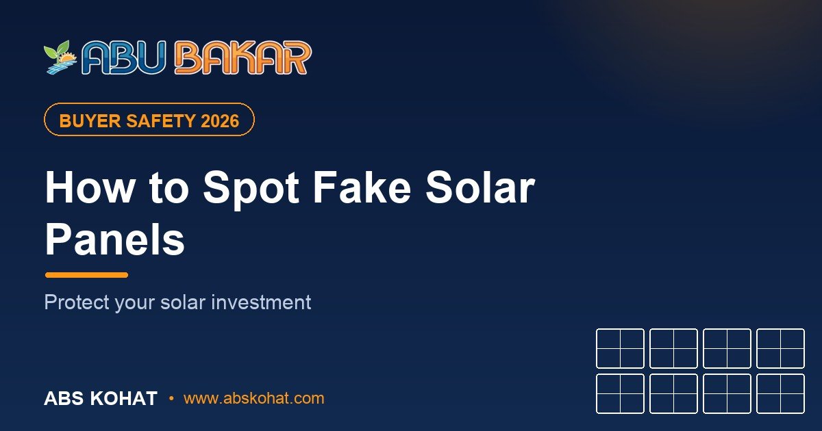 How to Spot Fake or B-Grade Solar Panels in Pakistan (2026)
